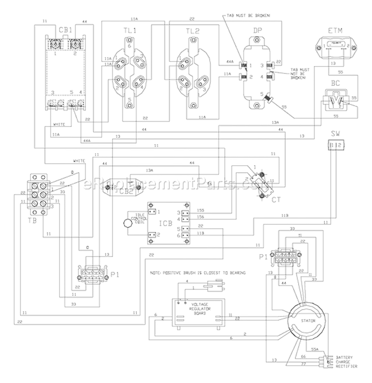 Page E Diagram and Parts List for 1932-0  Briggs and Stratton Generator